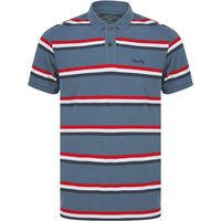 Polo Shirts Chilliwack Striped Cotton Pique Polo Shirt In Vintage Indigo Polo Shirts Chilliwack Striped Cotton Pique Polo Shirt In Vintage Indigo