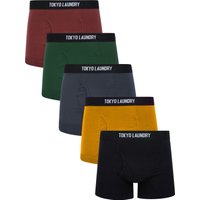 Mens Underwear Koman Pack Cotton Sports Boxer Shorts Set in Autumn
