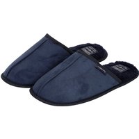 Slippers Nighy Centre Seam Mule Slippers with Faux Fur Lining in Navy – – Slippers Nighy Centre Seam Mule Slippers with Faux Fur Lining in Navy – –