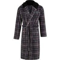 Dressing Gown Men’s Ramsden Plaid Design Soft Fleece Dressing Gown with Hood in Grey Check Dressing Gown Men’s Ramsden Plaid Design Soft Fleece Dressing Gown with Hood in Grey Check