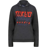 Hoodies Sweatshirts Sporty Motif Brushback Fleece Pullover Hoodie in Charcoal Marl Hoodies Sweatshirts Sporty Motif Brushback Fleece Pullover Hoodie in Charcoal Marl