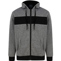 Hoodies Sweatshirts Callisto Chunky Ribbed Panel Zip Through Hoodie With Borg Lining In Dark Grey