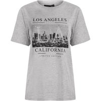 Shirts LTD LA Motif Cotton Shirt With Pearl Embellishments in Light Grey Marl – Weekend Vibes L