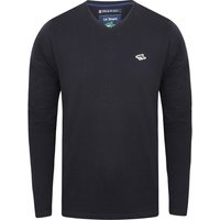 Shirts Lanark V Neck Long Sleeve Top in True Navy – Le Shark
