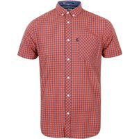 Shirts Varden Gingham Cotton Short Sleeve Shirt In Coral – Le Shark Shirts Varden Gingham Cotton Short Sleeve Shirt In Coral – Le Shark