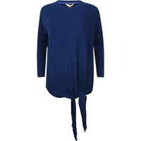 Jumpers Cloverfield Tie Front Jumper in Blue Depths – Plum Tree Jumpers Cloverfield Tie Front Jumper in Blue Depths – Plum Tree