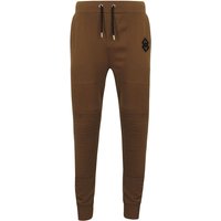 Sweatpants St Baglan Panelled Zip Up Cuffed Joggers in Teak – Saint & Sinner Sweatpants St Baglan Panelled Zip Up Cuffed Joggers in Teak – Saint & Sinner