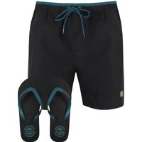 Swim Shorts Pembroke Swim Shorts In Jet Black With Free Matching Flip Flops – South Shore Swim Shorts Pembroke Swim Shorts In Jet Black With Free Matching Flip Flops – South Shore