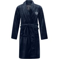 Dressing Gown Men’s Alps Soft Fleece Dressing Gown with Tie Belt in Blue