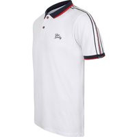 Polo Shirts Finley Point Cotton Polo Shirt with Tape Detail In Bright White Polo Shirts Finley Point Cotton Polo Shirt with Tape Detail In Bright White