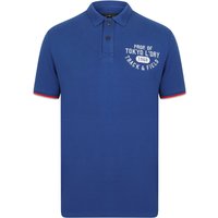 Polo Shirts Kaikoura Applique Cotton Pique Polo Shirt in Sodalite Blue Polo Shirts Kaikoura Applique Cotton Pique Polo Shirt in Sodalite Blue