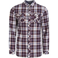 Shirts Kenna Cotton Flannel Checked Shirt in Cardinal Red Shirts Kenna Cotton Flannel Checked Shirt in Cardinal Red