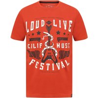 Shirts Loud and Live Motif Cotton Shirt In Ketchup