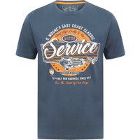 Shirts San Service Motif Cotton Shirt In Dark Denim Shirts San Service Motif Cotton Shirt In Dark Denim