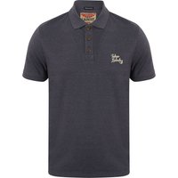Polo Shirts Winterfield Pique Polo Shirt in Mood Indigo Marl Polo Shirts Winterfield Pique Polo Shirt in Mood Indigo Marl