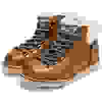 Eddie Fur Ankle-High Hiking Kids Boot Tan Burnished Leather