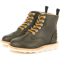 Sidney Brogue Kids Boot Hunter Green Leather