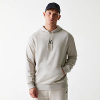 New York Yankees MLB League Essential Midi French Terry Cream Oversized Pullover Hoodie New Era Cap adult unisex