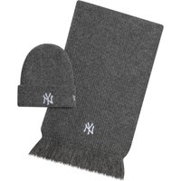 New York Yankees MLB Dark Grey Beanie & Scarf Set New Era Cap adult unisex