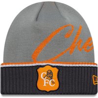 Chelsea FC Lion Crest Grey Cuff Knit Beanie Hat New Era Cap adult unisex Chelsea FC Lion Crest Grey Cuff Knit Beanie Hat New Era Cap adult unisex