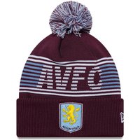 Aston Villa FC Dark Red Bobble Knit Beanie Hat New Era Cap adult unisex Aston Villa FC Dark Red Bobble Knit Beanie Hat New Era Cap adult unisex