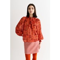 Boo Rosechild Tie Neck Blouse Apricot Boo Rosechild Tie Neck Blouse Apricot