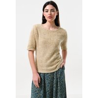 Laureen Eyelash Rib Short Sleeve Jumper Laureen Eyelash Rib Short Sleeve Jumper