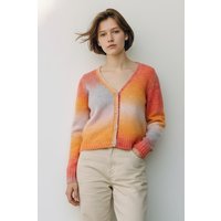 Louche Thao V Neck Space Dyed Cardigan in Orange Louche Thao V Neck Space Dyed Cardigan in Orange
