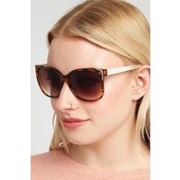 LA Frame Tortoiseshell Sunglasses with White Arms LA Frame Tortoiseshell Sunglasses with White Arms