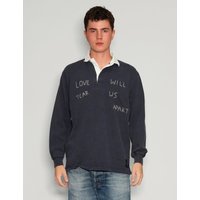 ‘Love Will Tear Us Apart’ Rugby Shirt in Navy ‘Love Will Tear Us Apart’ Rugby Shirt in Navy