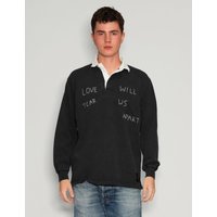 ‘Love Will Tear Us Apart’ Rugby Shirt in Black ‘Love Will Tear Us Apart’ Rugby Shirt in Black