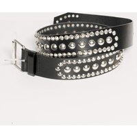 Rockstar – Silver Dome Studded Leather Belt Rockstar – Silver Dome Studded Leather Belt