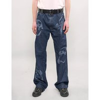 Laser Printed Skull Prisoner Jeans Laser Printed Skull Prisoner Jeans