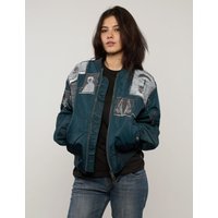 MA- Light Weight Patched Bomber Jacket in Navy MA- Light Weight Patched Bomber Jacket in Navy