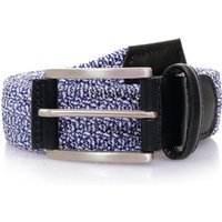 Anderson’s Belts Leather Trimmed Elasticated Woven Belt – Blue Anderson’s Belts Leather Trimmed Elasticated Woven Belt – Blue