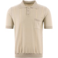 Far Afield Alfaro Polo Shirt – Agate Grey & Biscotti Far Afield Alfaro Polo Shirt – Agate Grey & Biscotti