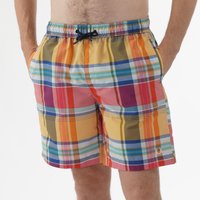 Fred Perry Madras Check Swim Shorts – Red