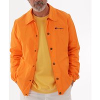 Champion Script Logo Satin Coach Jacket – Orange Champion Script Logo Satin Coach Jacket – Orange