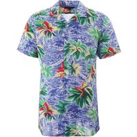 Tommy Hilfiger Hawaiian Print Open Collar Shirt – Blue Tommy Hilfiger Hawaiian Print Open Collar Shirt – Blue