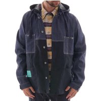 Nigel Cabourn Hooded Chore Denim Jacket – Black Navy Nigel Cabourn Hooded Chore Denim Jacket – Black Navy