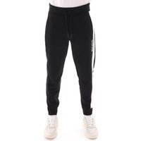 Boss Loungewear trousers in piqué fabric with contrast panel – Black Boss Loungewear trousers in piqué fabric with contrast panel – Black