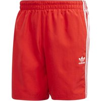 Adidas Originals -Stripes Swim Shorts – Lush Red Adidas Originals -Stripes Swim Shorts – Lush Red