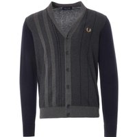 Fred Perry Textured Stripe Cardigan Fred Perry Textured Stripe Cardigan