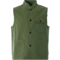 Universal Works Battleman Waistcoat Fine Weave cotton Olive Universal Works Battleman Waistcoat Fine Weave cotton Olive
