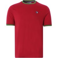 Fila Vintage Flank Tipped Ringer Shirt CrimsonGold Fila Vintage Flank Tipped Ringer Shirt CrimsonGold