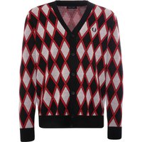 Fred Perry Harlequin Cardigan – Crimson Fred Perry Harlequin Cardigan – Crimson