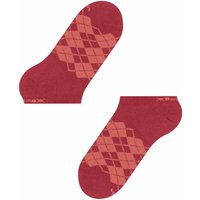 Burlington Socks Soft Argyle Trainer Socks – Red One Size