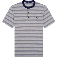 Fred Perry Reissues Striped Henley Shirt – Deep Carbon Fred Perry Reissues Striped Henley Shirt – Deep Carbon