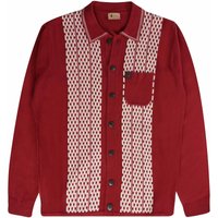 Gabicci Vintage Law Long Sleeve Knitted Polo Shirt – Rosso Gabicci Vintage Law Long Sleeve Knitted Polo Shirt – Rosso