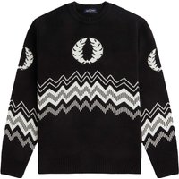 Fred Perry Jacquard Crew Neck Jumper Fred Perry Jacquard Crew Neck Jumper